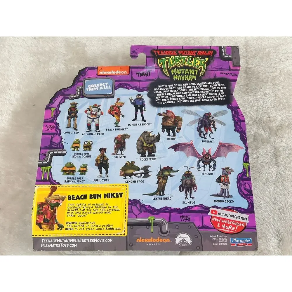TMNT Teenage Ninja Turtles Mutant Mayhem BEACH BUM MIKEY 4